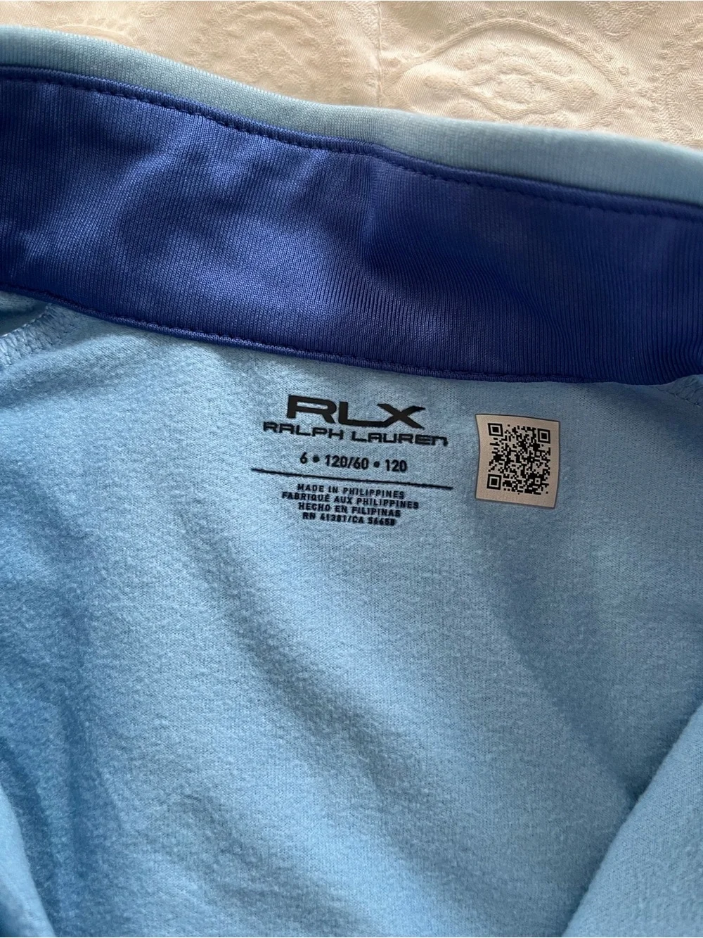 Ralph Lauren Blue kid’s pebble beach golf links Quarter-Zip Performance sweater